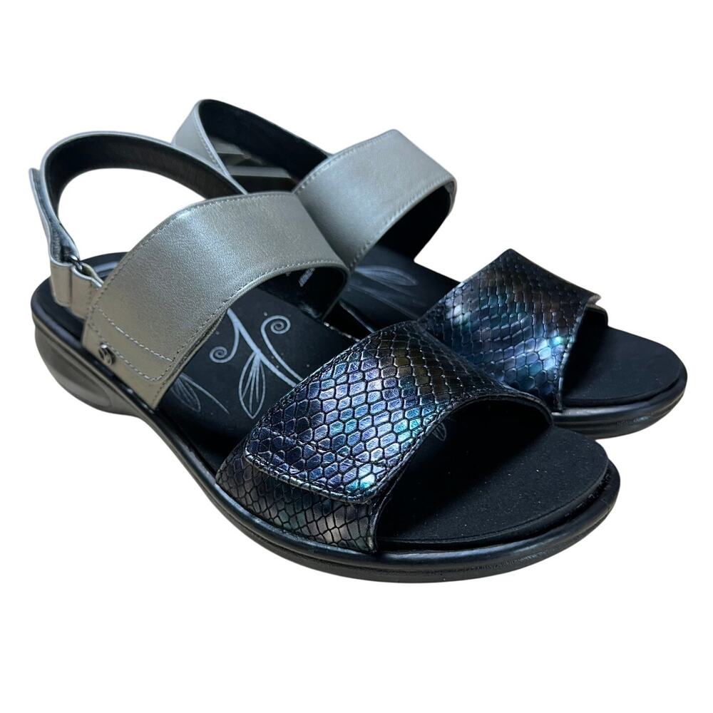 Revere Women's Como Sandal Slate/Slate Interest Size 7M New in Box Condition